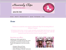 Tablet Screenshot of heavenlyclipsgrooming.com